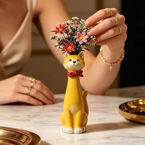 Jarrón de resina irrompible para flores decorativas de salón 4