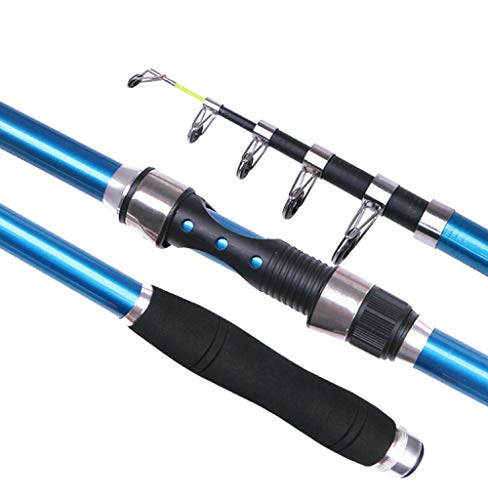 HPPSLT Angelrute Karpfen-Angelrute Feeder-Hart Carbon-Faser-Teleskop Angelrute Angelrute-Blue_3.6m Spinnruten Kohlefaser (Color : Blue, Size : 2.1m) Cover