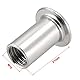 sourcing map 10pcs M10x21mm Niet Innensechskant Einsatzmutter Schraubenpfosten vernickelt