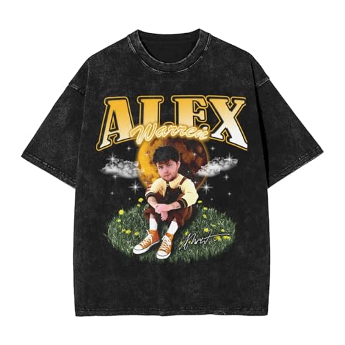 Photo de T Shirt Alex Singer Warren Tour 2025 Sweat Shirt Rétro À Manches Courtes Col Rond Style Hip Hop en Coton Délavé pour Homme Et Femme...