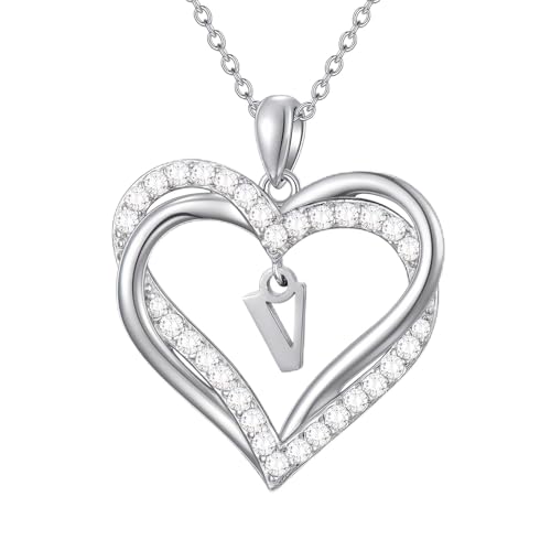 Collier en argent avec lettre alphabet TOUPOP, cadeau idéal pour femme et maman