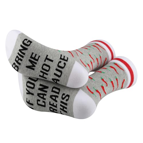 G2TUP 1 Pair Hot Sauce Lover Gift If You Can Read This Bring Me Hot S Socks Food Service Design Socks Spicy Gifts