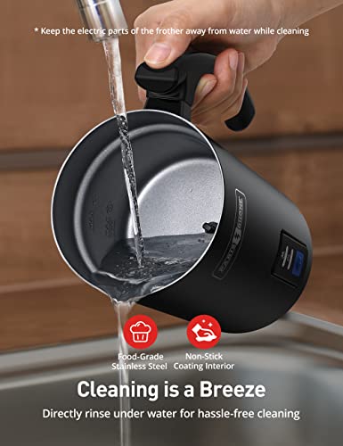 Image of PARIS RHONE Milk Frother, 4-in-1 Electric Automatic Milk Steamer