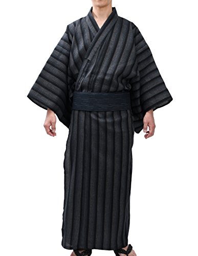 Edoten Men's Kimono Japan Shijira Weaving Yukata