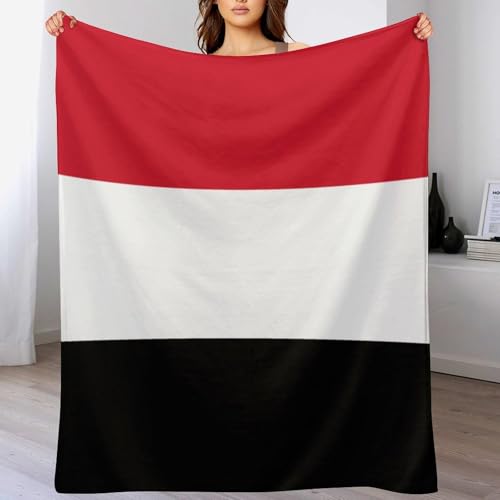 Couverture drapeau Yémen pelucheuse et douce 150x200 pour lit - 7