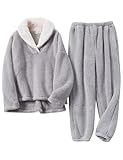 Arssm Conjunto de pijama mullido para hombre, Medium