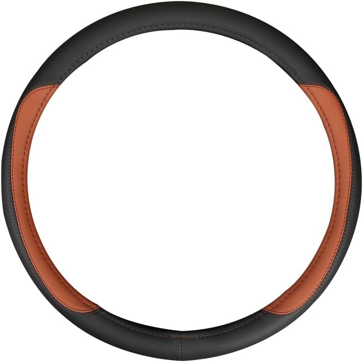 Product Truck Steering Wheel Cover PU Leather Anti Slip Anti Rub Four Season Universal 16 17 18 19inch (Black, 17inch)