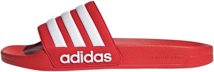 adidas adilette slides red white