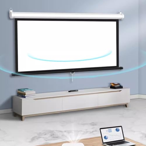 Pantalla manual retráctil para proyector 72 pulg 4:3 miniatura 4