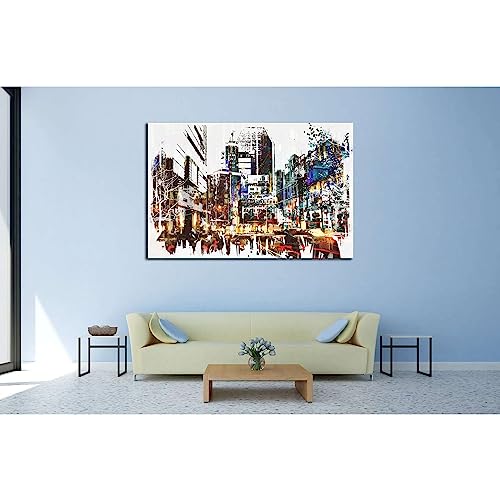 Lienzo decorativo de ciudad pintada ZELLART WTD cuadro de salón moderno 60x40cm