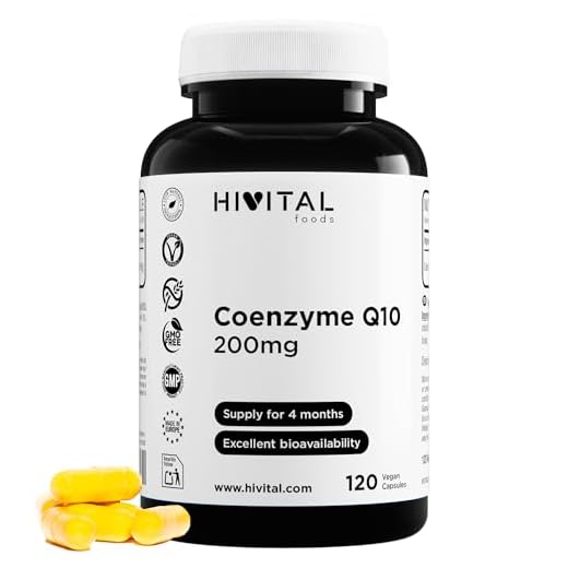 Coenzima Q10 200 mg. 120 capsule vegane per 4 mesi. CoQ10 Ubiquinone 100% naturale ottenuto da fermentazione. Antiossidante naturale per aumentare l'energia cellulare (ATP)