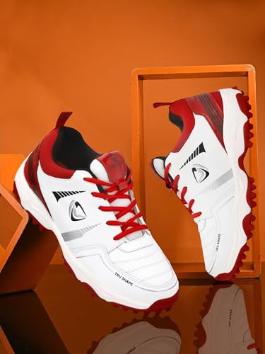 Image of PRO KVH Lightweight Cricket Shoes for Men | Rubber Spikes | Water-Resistant | All-Round Performance Footwear for Outdoor and Field Sports