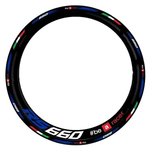 Aufkleber Motorrad Motorrad-Felgenaufkleber Für Aprilia RS660 RS 660 17 Zoll Felgenaufkleber Nabenaufkleber Nachtreflektierend Dekorativ Wetterfeste Felgenaufkleber(Farbe 13)