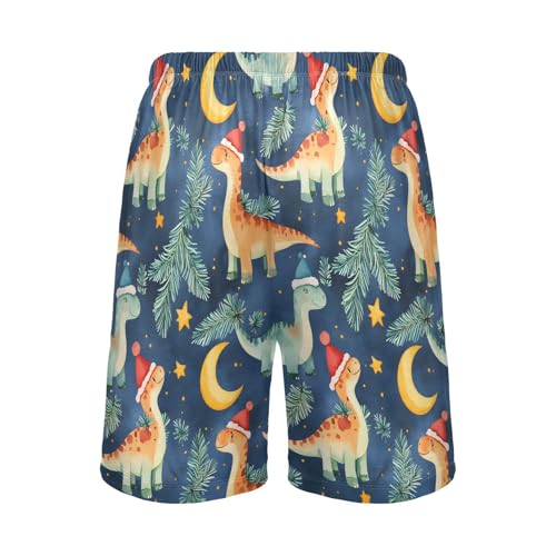 Blue Rainbows Clouds White Mens Pj Bottoms Soft Mens Pajama Shorts with Pockets2