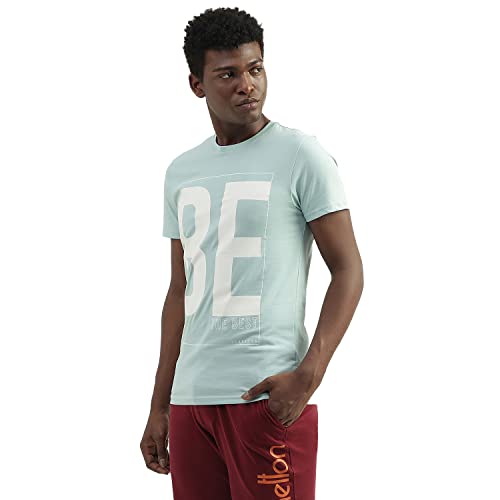 Image of UNITED COLORS OF BENETTON Men's Cotton Printed Regular Fit T-Shirt