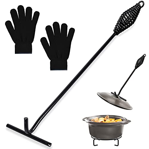 Feuertopf Deckelheber, 26cm Dutch Oven BBQ Deckelheber, Dutch Oven Lid Lifte, Feuertopf Deckelheber Küchen, Deckelheber für Dutch Oven Feuertopf,für BBQ, Kochtopf, Camping, Gusseisen Töpfe