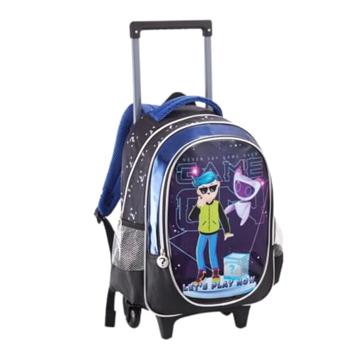 Kit Mochila Infantil Rodinha Vídeo Game Pk Xd Com Lancheira E Estojo