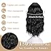 ANNISOUL Black Short Wavy Wigs for Women 18Inch Bob Wave Wig Middle Part Synthetic Lace Front Natural Hairline Hair for Daily Party Use