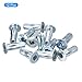 Awclub M5 Multi-Grip Rivet Nuts, 12pcs Pre-Bulbed Shank Flat Head Threaded Insert Nut Carbon Steel Plus Nuts Construction Fasteners for Industrial