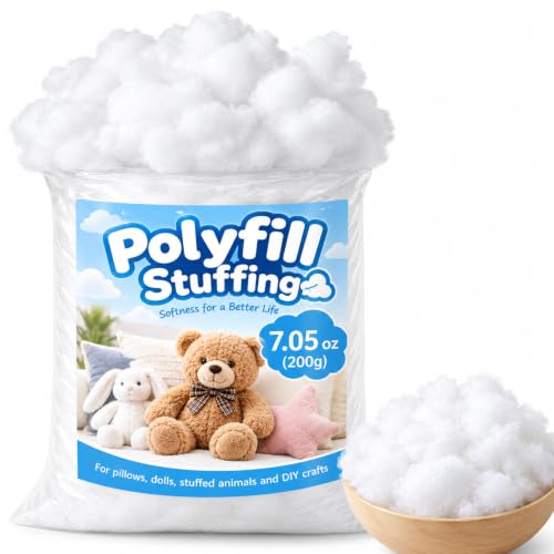 RAINFLOW 7.05oz Polyfill Stuffing Fiber Fill - Premium Polyester Filling