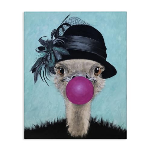 Stupell Industries Ostrich Vintage Glam, 16 x 20 Inch Canvas Wall Art