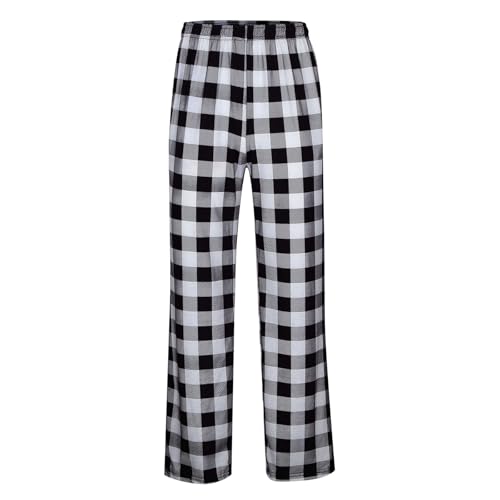 Mens Pajama Pants With Pockets Pj Bottoms Fall Plaid Lounge Pants Baggy Lightweight Pj Pants For Men Comfy Sleepwear2