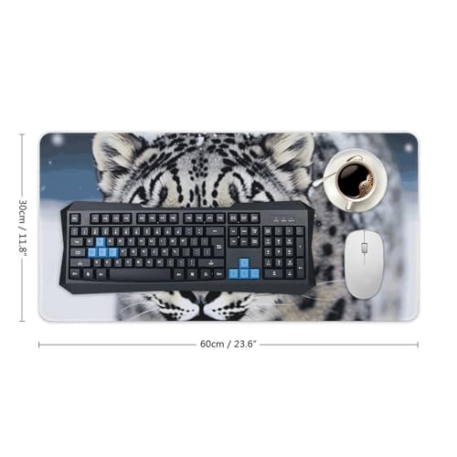 Mouse Pad RLDOBOFE Blanco Antideslizante 24x12 pulg miniatura 2