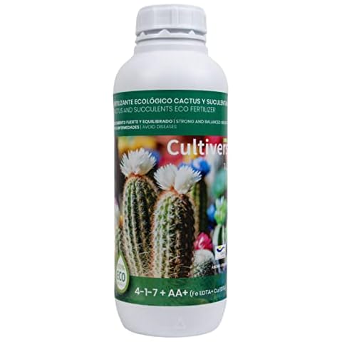 CULTIVERS Bio-Dünger für Kakteen und Sukkulenten, 1 l Flüssigdünger für EIN gesundes Wachstum mit höherer Blüte. Pflanzen sind resistenter gegen Krankheiten Dünger Cover