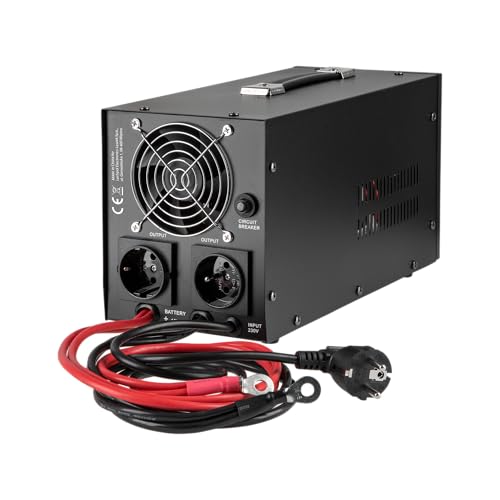 Notstromversorgung KEMOT PROsinus-700 URZ3406B Wechselrichter Reiner Sinus Ladefunktion 12V 230V 1000VA/700W, schwarz