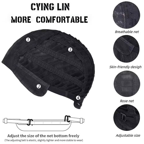 Image of Cying Lin 28 inch Long Braid Wigs Costume Black Wigs for Women Cosplay Party Halloween Wig Include Wig Cap (Adult)