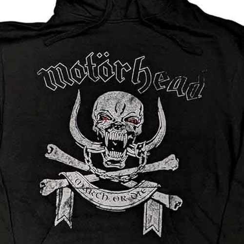 Motorhead March Or Die Pullover Sweat-Shirt À Capuche En Coton Épais Premium