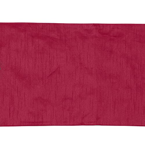 Image of E-EZRA Premium Raw Silk Table Runner for Centre Table / Coffee Table / 4 Seater / 6 Seater Dining Table (72 Inch, Pink)