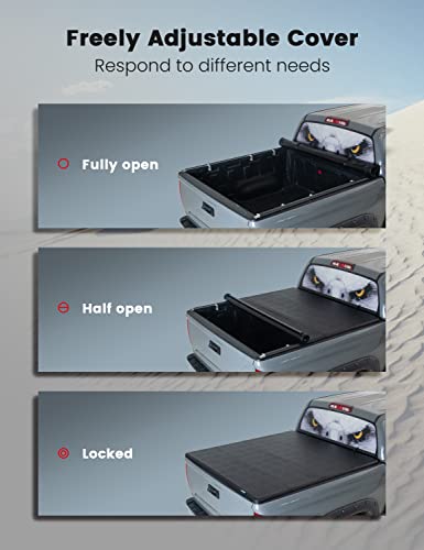 TITANICMOTOR 3-Fold 6FT 72Inch Soft Truck Bed Tonneau Cover For 2005 2026 Nissan Frontier Waterproof