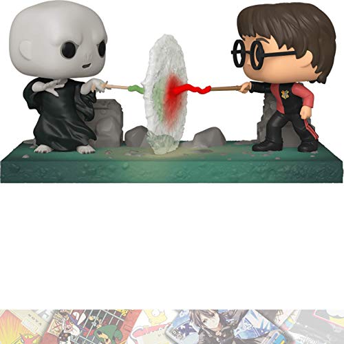 Harry Potter & Voldermort: Funk o Pop! Movie Moment - Set di statuette in vinile con 1 protezione compatibile (119 - 48070 - B)