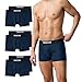 Snocks Boxershorts Herren aus Bio-Baumwolle (6er Pack) - Atmungsaktiv und Ideal für Sport und Alltag - Kein juckendes Etikett und komfortabler Bund - Unterhosen Herren - Gr.XL, Farbe Navy