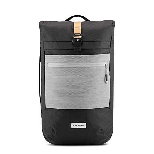 HEIMPLANET Original | HPT Carry Essentials - Commuter Pack 18L | Roll-Top Daypack Rucksack für den Alltag mit 15" Laptopfach | Unterstützt 1% for The Planet (Castlerock/Hellgrau)