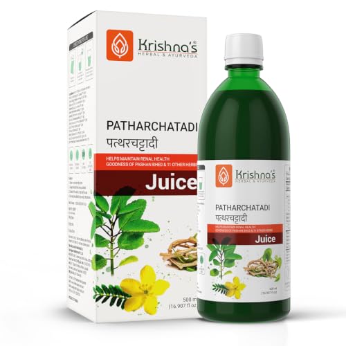 Image of KRISHNA'S HERBAL & AYURVEDA Patharchatadi Swaras - 500 Ml, (Pack Of 2), Goodness Of Pashanbhed, Adulsa, Kutki & Amla, Blend Of Ayurvedic Herbs For Kidney Stone