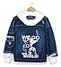 WANHONGYUE Anime One Piece Luffy Giacche di Jeans Denim Trucker Jacket Adulto Cosplay Felpa Giubbotto con Cappuccio Blu Scuro/7 XXXL