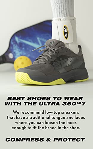 Ultra 360® Lace-Up Adjustable Ankle Brace – For Ankle Stabilization, Adjustable Compression (X-Small, White) #TOP5