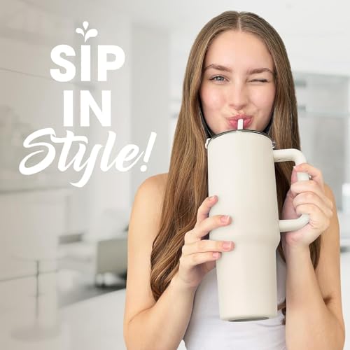 Image of Premium Stainless Steel Tumbler with Straw for On-the-Go Refreshment, Stay Cool, Stay Hydrated, Perfect for Work, Travel, and Fitness! (Multicolor)