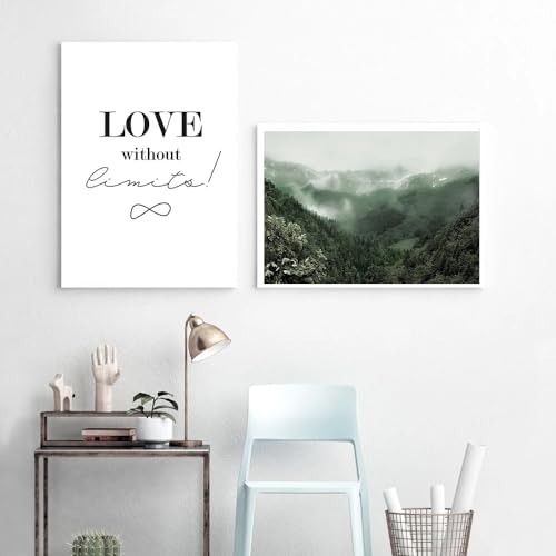 Poster plantes vert AmNooL toile salon grand format 2x