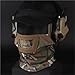 Jungle Leopard Tactical Knight Mask Balaclave Breathable Elastic Full Face Headgear Shooting Airsoft Free Ears(CB)