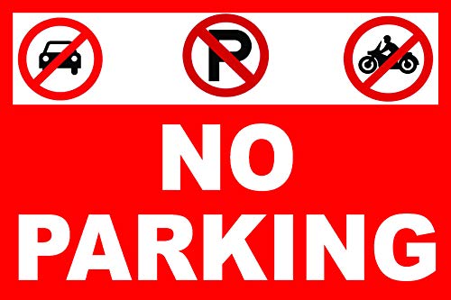 Quality Star FLEX No Parking Sign Banner with Logo for Office, Hotel