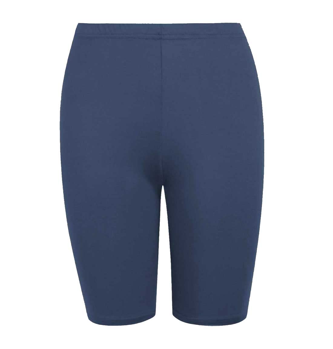 FAIRY BOUTIQUE Womens Plain Printed Gym Fitness Running Shorts Ladies Stretchy Dancing Cycling Shorts Navy