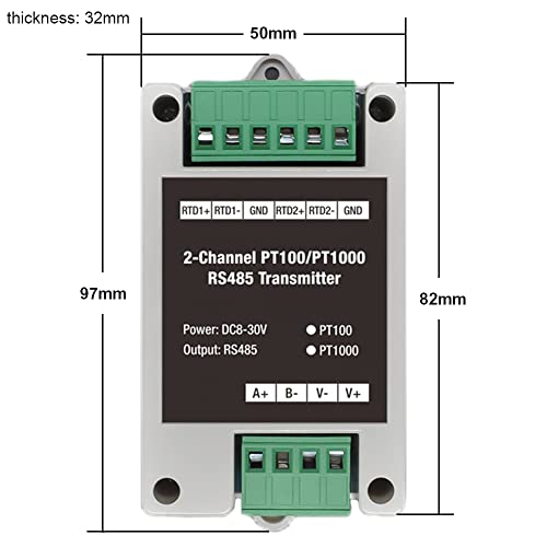 Module PT1000 RS485 Modbus 2 canaux pour régulation chauffage serre et bâtiment - 3