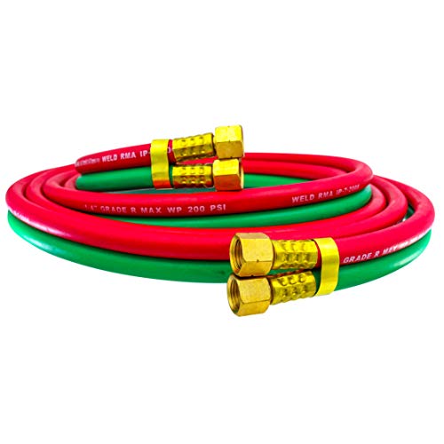 Shark Industries Oxy-Acetylene Hose Set- 1/4" x 12 1/2'