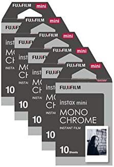 Fujifilm Instax Mini Monochrome Instant Photo Film 50 Pack, black/white
