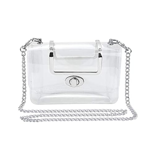 Clear Purse for women,Jelly Purse,Transparent Clutch Shoulder Bag,Stadium Approved (Silver)