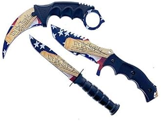 Falcon Knives CSGO Tactical Fixed Blade Set. 3 PCS Tactical Daggers. 2 Different Combo. for Collection, Gift, and Outdoors Camping Cut Ropes, Branches