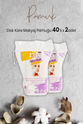 Disk Kare Makyaj Pamuğu 40'lı x 2 Adet